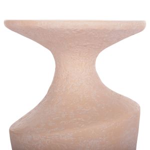 Side table Santorin Rebon Hm18156.04s fiber cement in peach color--φ27.5x50hcm
