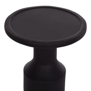 Side table Tred(t) Hm18169.01 fiber cement in black - natural rattan - Φ40x61hcm.