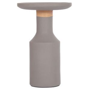 Side table Tred(t) Hm18169.03 fiber cement in gray natural rattan -- Φ40x61in cm.