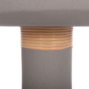 Side table Tred(t) Hm18169.03 fiber cement in gray natural rattan -- Φ40x61in cm.