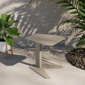 Side table Zander Sm6495.04 beige aluminum 45x44.2x45h