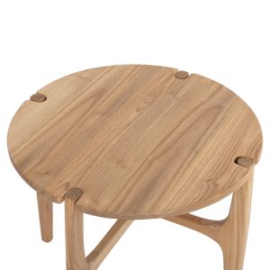 Round side table Katal Hm9932 Sungkai wood in natural color Φ59.5x50.5hcm.