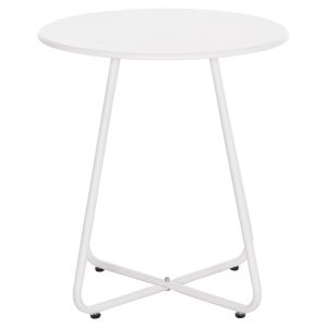 Round side table Sammon Hm6271.02 metal in white color Φ45x50hcm.