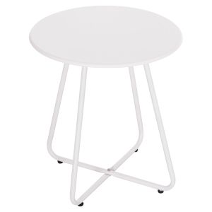 Round side table Sammon Hm6271.02 metal in white color Φ45x50hcm.