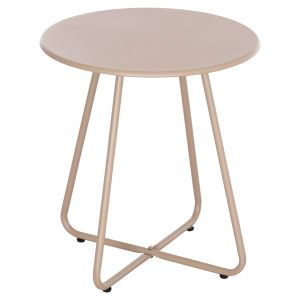 Round side table Sammon Hm6271.03 metal in cappuccino color Φ45x50hcm.