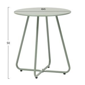 Round side table Sammon Hm6271.06 metal in pistachio color Φ45x50hcm.