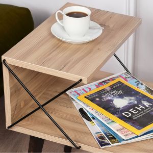 Side table melamine in natural color Hm9434,01