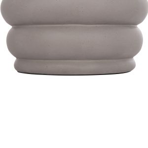 Side table Puffat Hm18172.03 fiber cement with gray teak top Φ45x46cm.