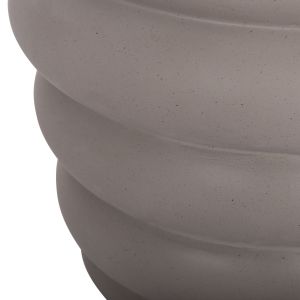 Side table Puffat Hm18172.03 fiber cement with gray teak top Φ45x46cm.