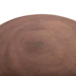 Side table Puffat Hm18172.03 fiber cement with gray teak top Φ45x46cm.