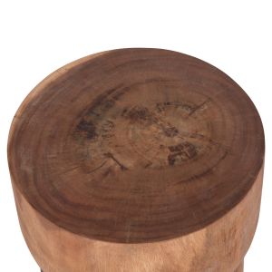 Febry Hm9908 cylindrical side table-stool, solid Suar wood in natural color, Φ39.5x45.5 cm.