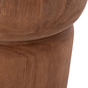 Febry Hm9908 cylindrical side table-stool, solid Suar wood in natural color, Φ39.5x45.5 cm.