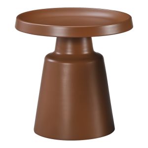 Side table Ginoze metal in brown color D50x50.5cm