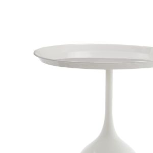 Agrile coffee table, white metal, D50x60cm
