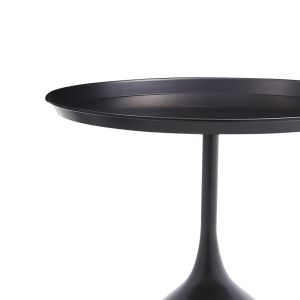 Side coffee table Agrile black metal D50x60cm