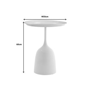 Side coffee table Agrile black metal D50x60cm