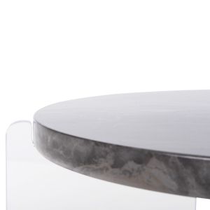 Side/coffee table Acrycon - Mdf top with water-repellent coating - acrylic legs (plexiglass) D64x51hcm Hm9780,01