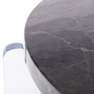 Side/coffee table Acrycon - Mdf top with water-repellent coating - acrylic legs (plexiglass) D64x51hcm Hm9780,01