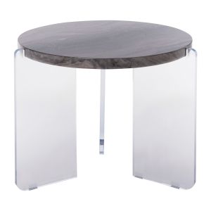 Side/coffee table Acrycon - Mdf top with water-repellent coating - acrylic legs (plexiglass) D64x51hcm Hm9780,01