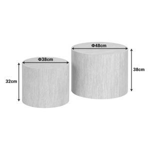 Side tables 2 pcs. Zonar Mdf with travertine look