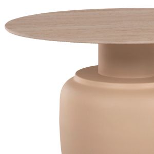 Side tables 2pcs Feren Hm9664 ivory color metal base with ceramic top D60 /d50cm