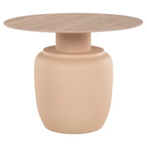Side tables 2pcs Feren Hm9664 ivory color metal base with ceramic top D60 /d50cm