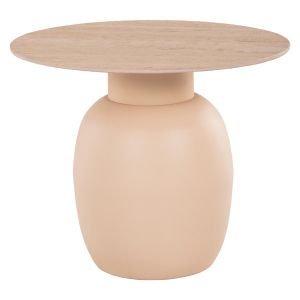 Side tables 2pcs Feren Hm9664 ivory color metal base with ceramic top D60 /d50cm