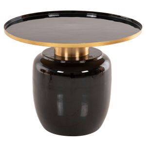Side tables 2pcs Fryn Hm9662 metal enamel varnish in brown and gold D60 / D50.5cm