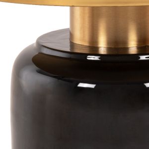 Side tables 2pcs Fryn Hm9662 metal enamel varnish in brown and gold D60 / D50.5cm