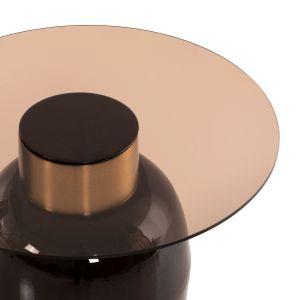 Side tables 2pcs Fryn Hm9663 metal enamel varnish- brown D60 /d50cm