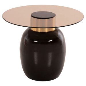 Side tables 2pcs Fryn Hm9663 metal enamel varnish- brown D60 /d50cm
