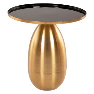 Side tables 2pcs Hm9661 metal enamel lacquer black and gold D50.5 /d40.5cm