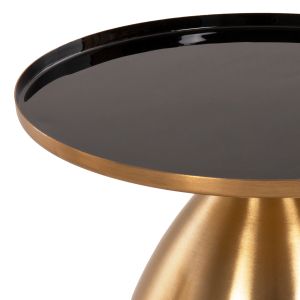 Side tables 2pcs Hm9661 metal enamel lacquer black and gold D50.5 /d40.5cm