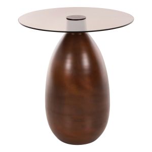 Side tables 2pcs Regen Hm9666 metal in copper color with glass top D44 / D40cm