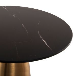 Side tables 2pcs Rengi Hm9665 gold metal with black ceramic top D56/d43cm