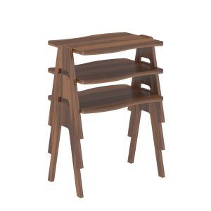 Side tables 3pcs, set Essent Hm18175,05 melamine in walnut 45x35x40hcm