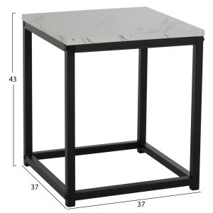Cuby side tables set of 2 Mdf and metal in gray Hm8762,12