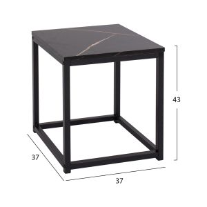 Cuby side tables set of 2 Mdf and metal in gray Hm8762,13