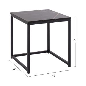 Cuby side tables set of 2 Mdf and metal in gray Hm8762,13