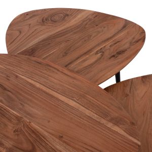 Side tables Emiliano Zigon Hm9256 acacia solid wood set of 3 pcs