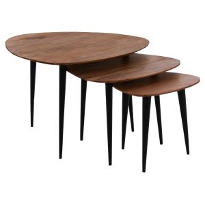 Side tables Emiliano Zigon Hm9256 acacia solid wood set of 3 pcs