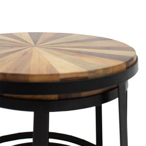 Kiere side tables with solid tropical acacia wood top