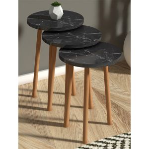 Mercer side tables set of 3 with marble effect