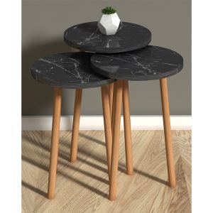 Mercer side tables set of 3 with marble effect
