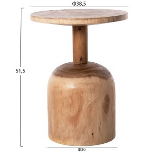 Side tables Pumbe set of 2 pcs. solid wood suar D38.5cm D39.5cm Hm10710