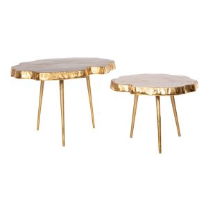 Side tables set of 2, Angul gold metal Hm10708