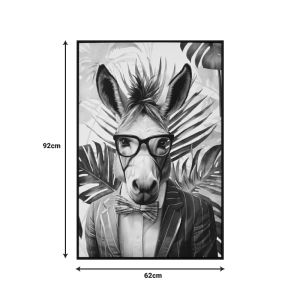 Pop art painting Mr Donkey canvas with frame 62x4x92cm