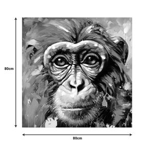 Поп арт картина на платно Monkey Bano- маймуна 80x3x80см