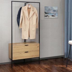 Keila portmanteau made of melamine and metal frame 85x45x190cm