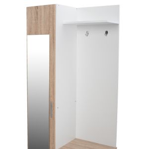Портманто с огледало Janiceцвят бяло и мока Hm2264